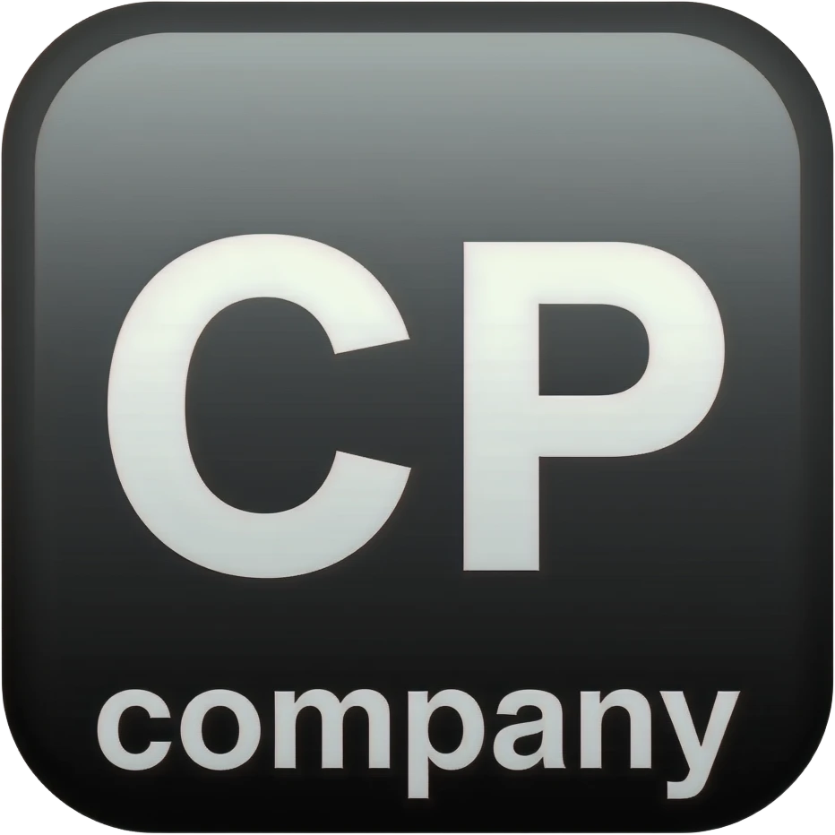 C.P company brand black and white modern emoji