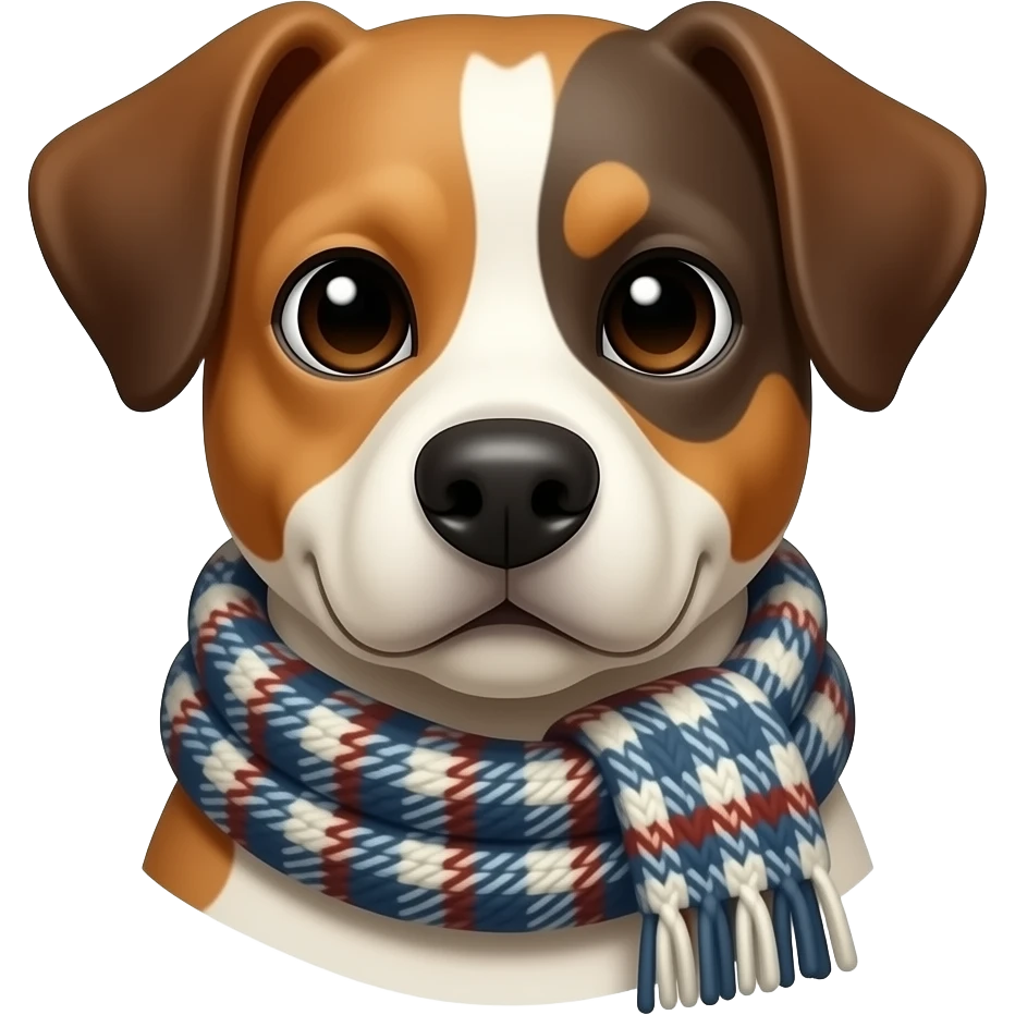 a bust shot of Dog with Scarve emoji