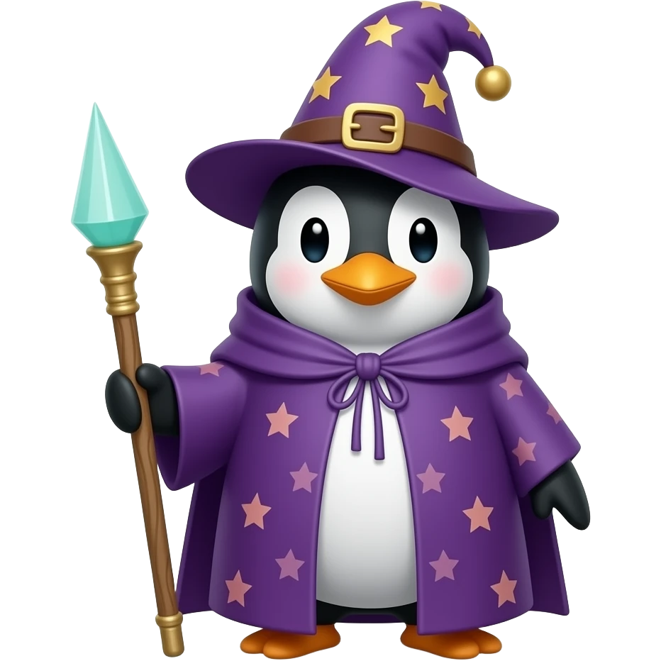 Penguin Wizard emoji