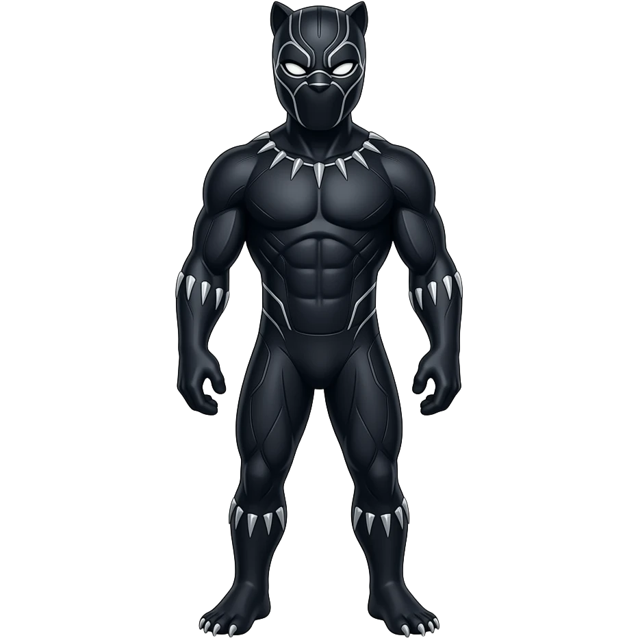 Pantera negra cuerpo completo emoji