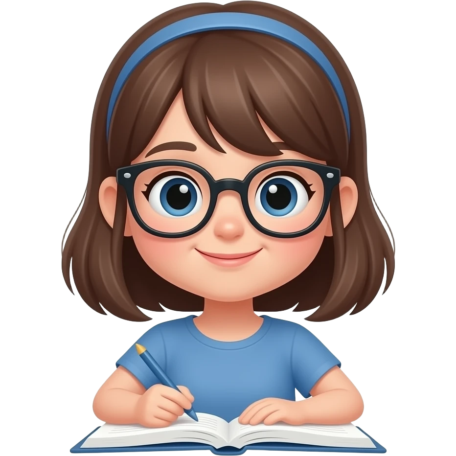 chica estudiando emoji