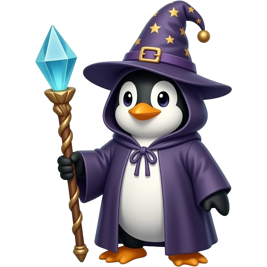 Penguin Wizard emoji