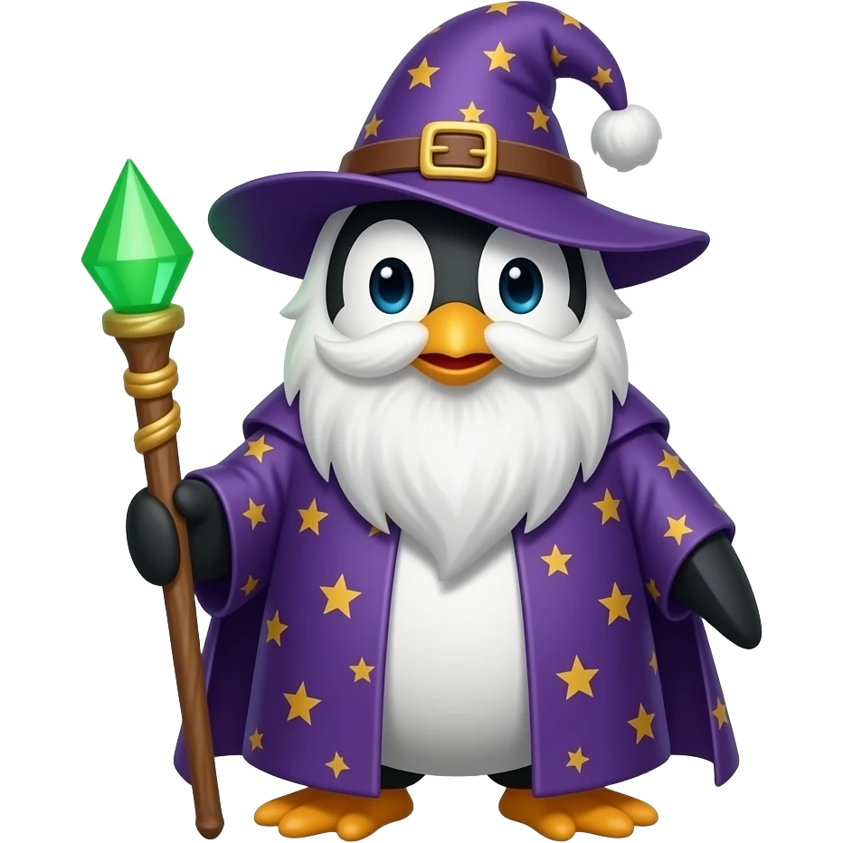 Penguin Wizard emoji