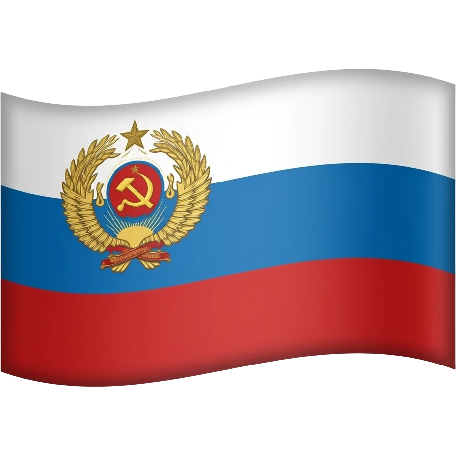 Флаг СССР но слева голубая полоска толстая emoji