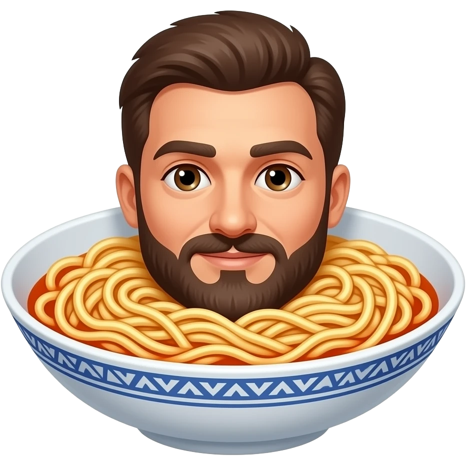 mann ist nudeln aus turkischer bowl emoji