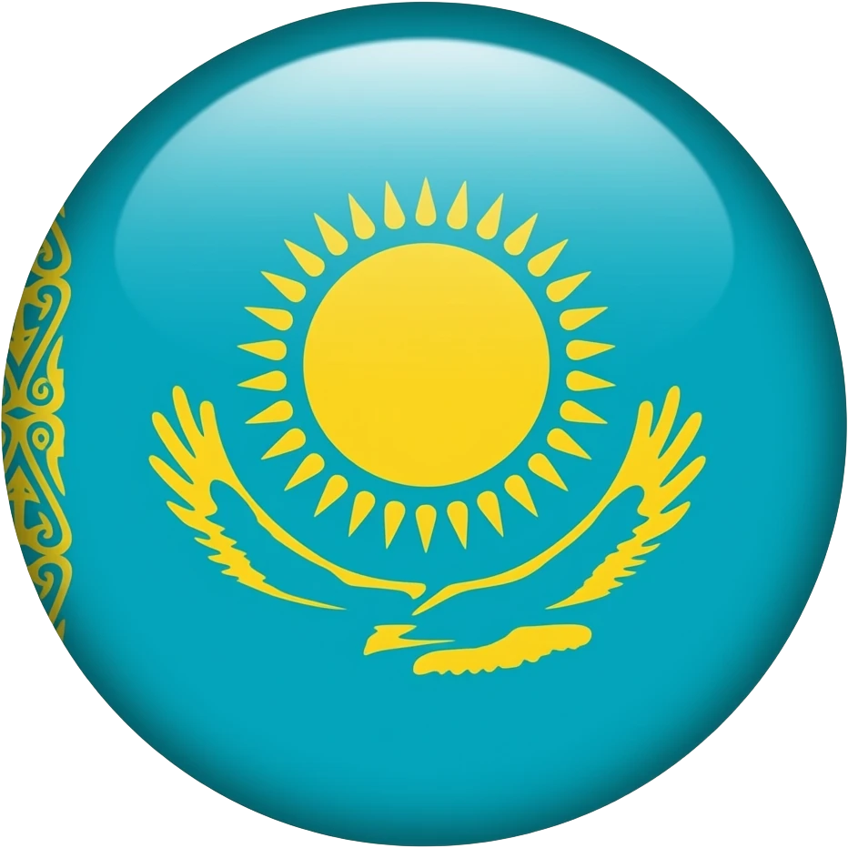 Круглый флаг Казахстана emoji