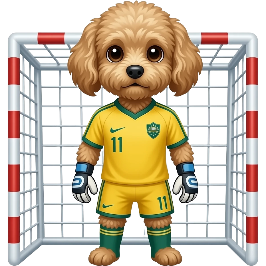 Cavoodle as an Australian soccer goalkeeper emoji
