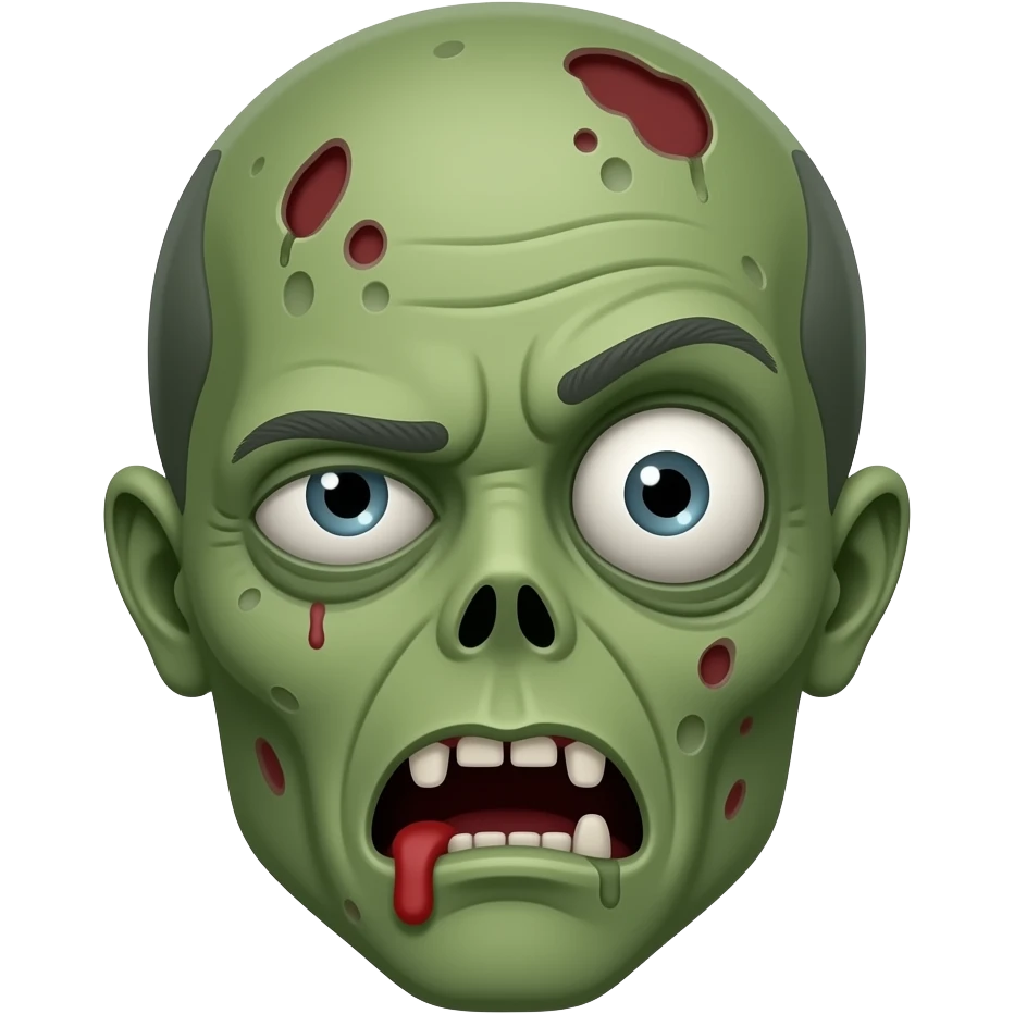 Zombie face emoji