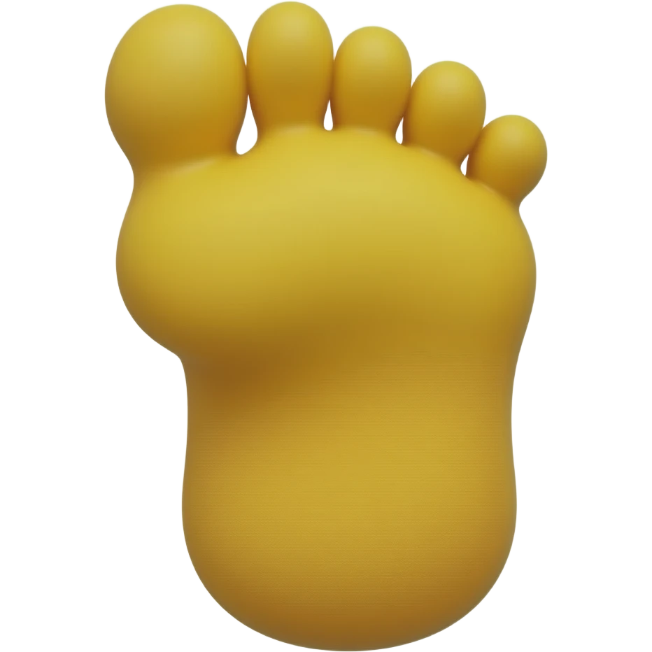 One sigle yellow foot emoji
