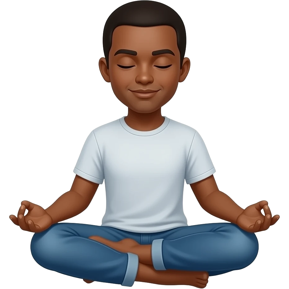 Brown guy meditating emoji
