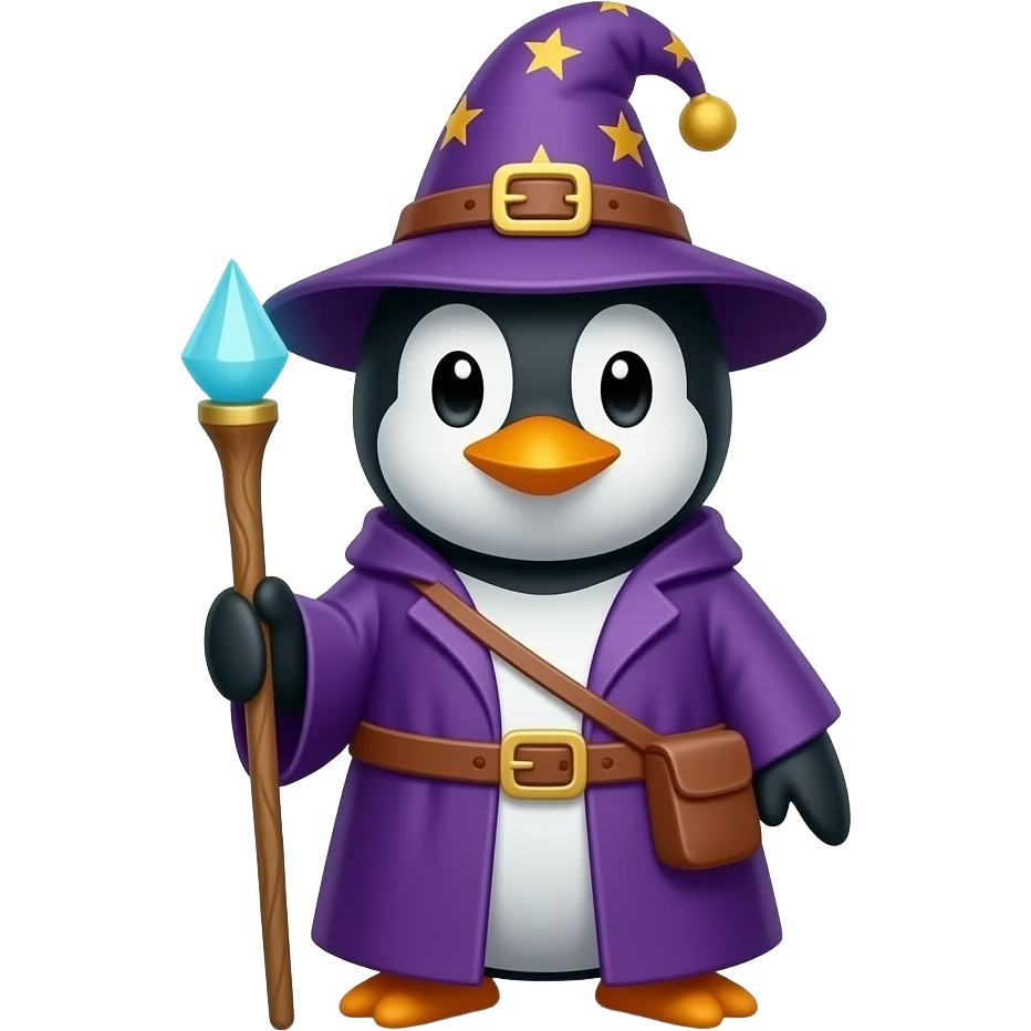 Penguin Wizard emoji