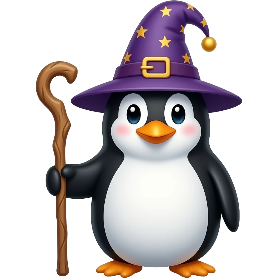 Penguin Wizard emoji