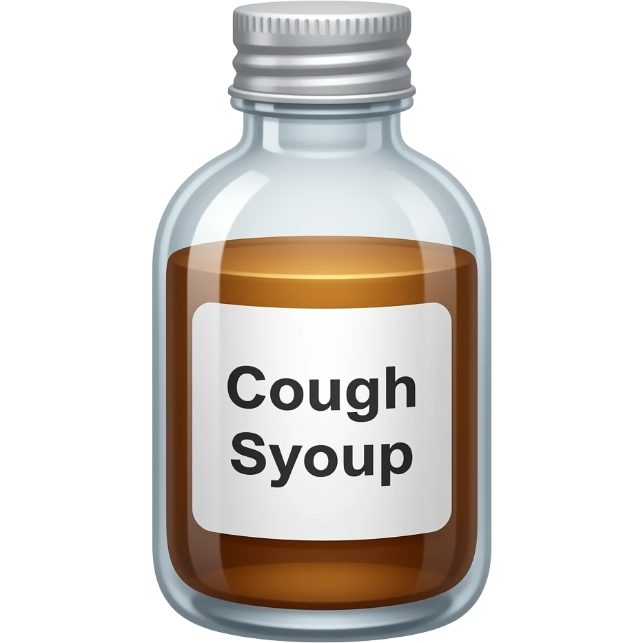 presciption cough syrup bottle emoji