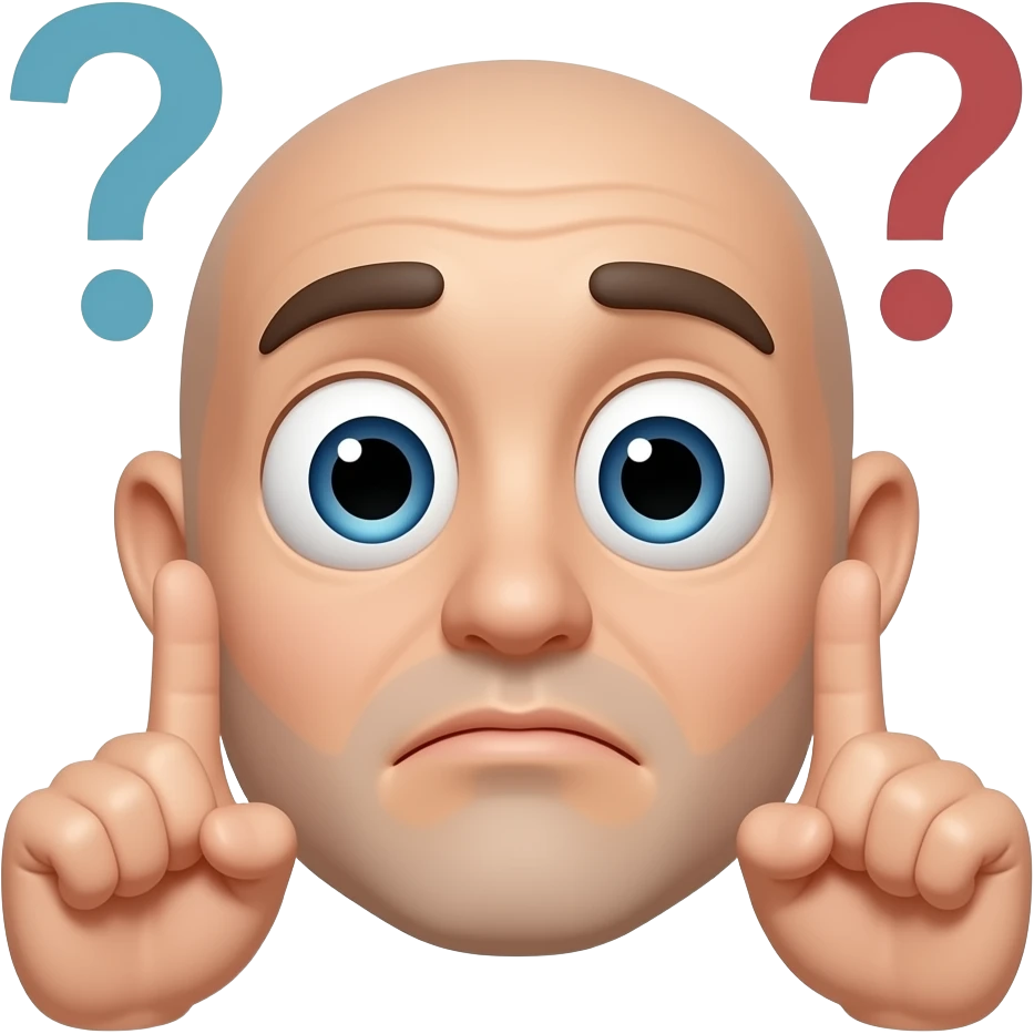 meme face choosing between two options with a questioned face emoji