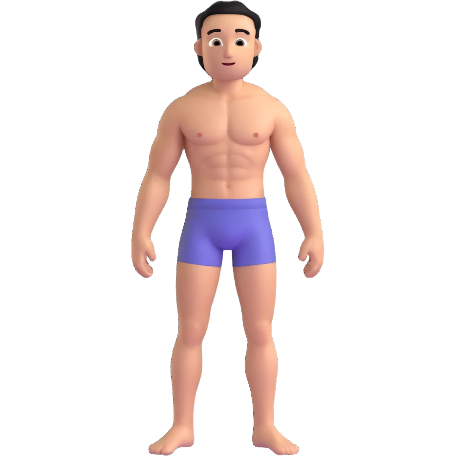 thin shirtless character emoji