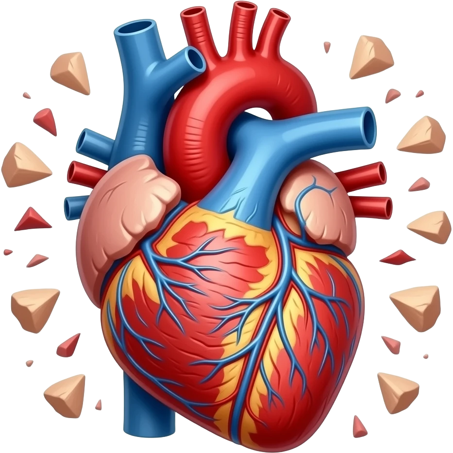 exploding anatomical heart emoji