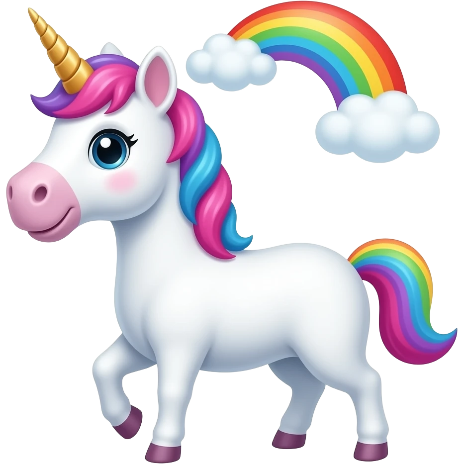 unicorn throwing :3 emoji