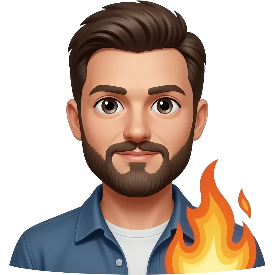 Dumpster fire of a person emoji