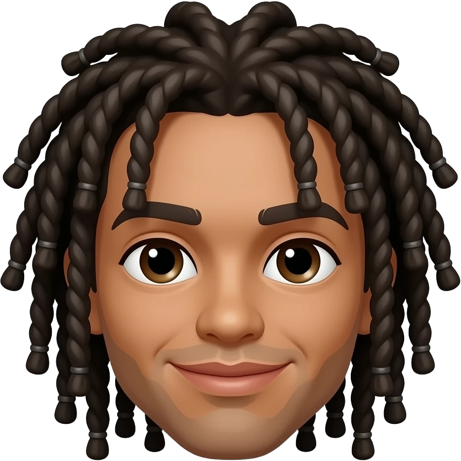 Dreadlocs hair black, only the hair png emoji