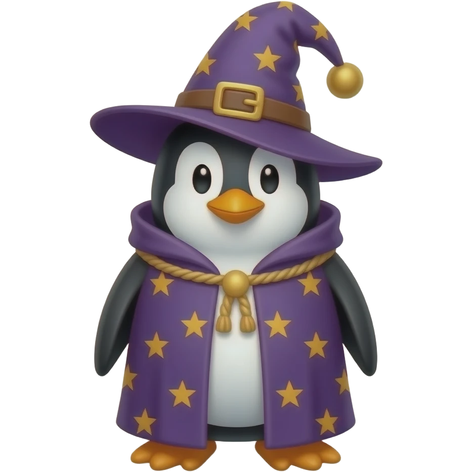 Penguin Wizard emoji