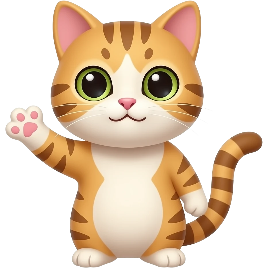UN gato saludando emoji