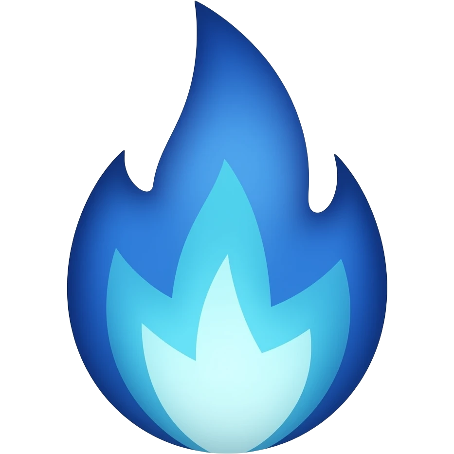 dark blue flame emoji