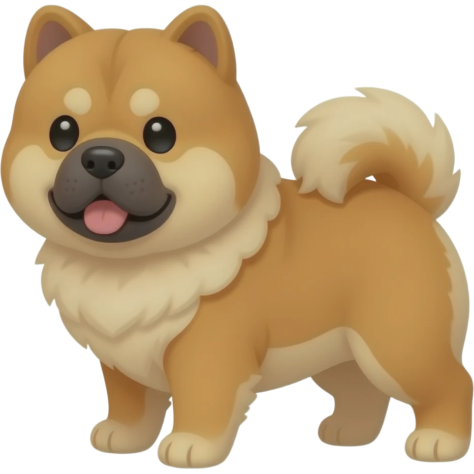 kawaii chow chow dog emoji