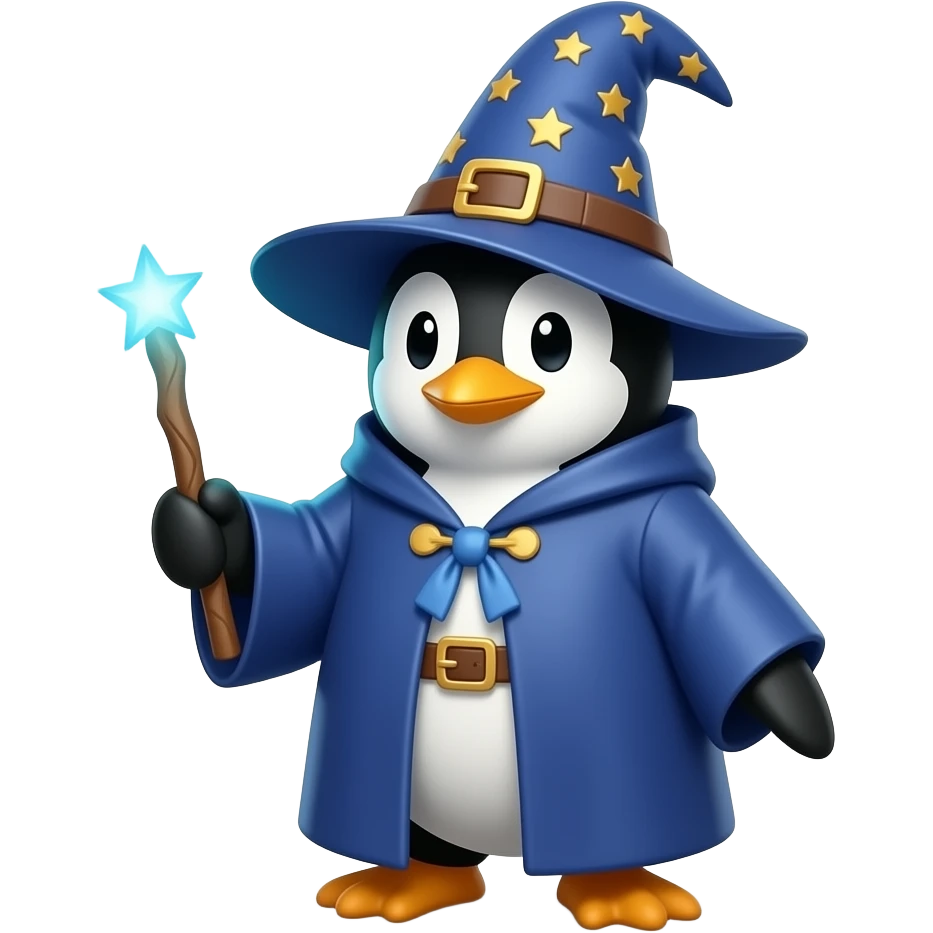 Penguin Wizard emoji