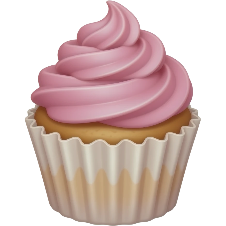 Cupcake with pink icing emoji