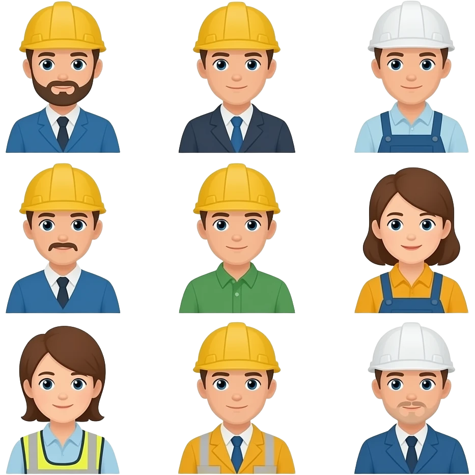 many workers emoji