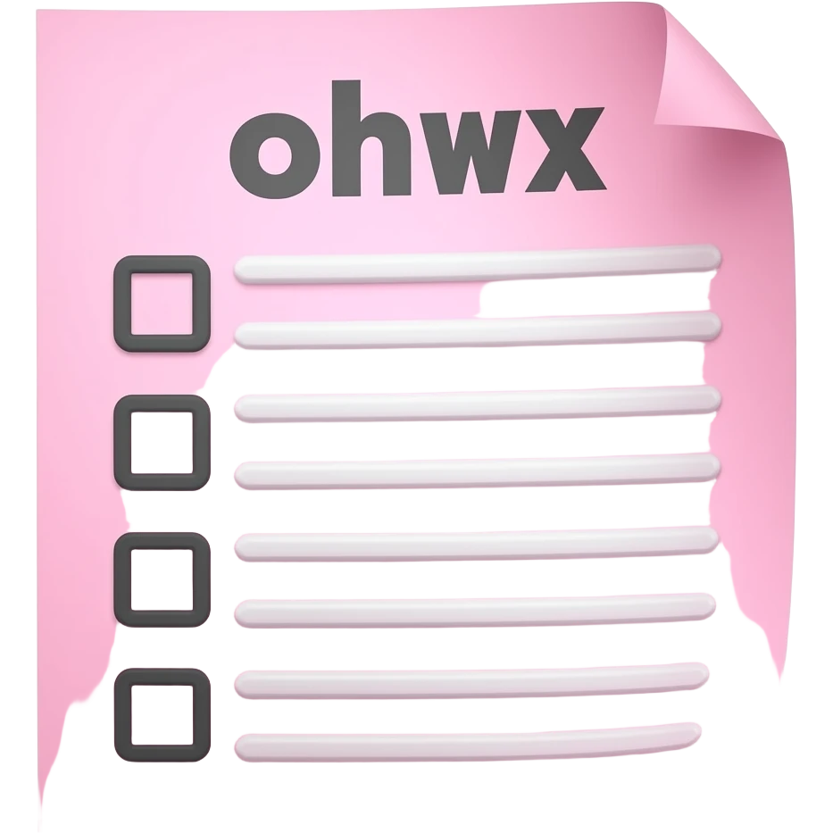 list pink emoji