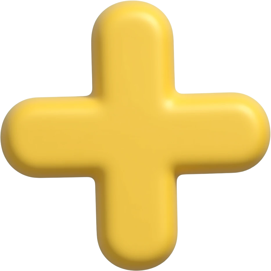 3d yellow cross cartoon style emoji