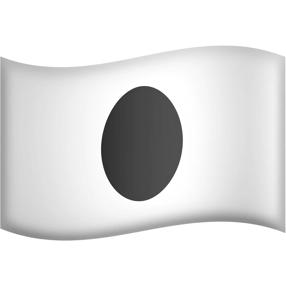White flag with ovoid on it emoji