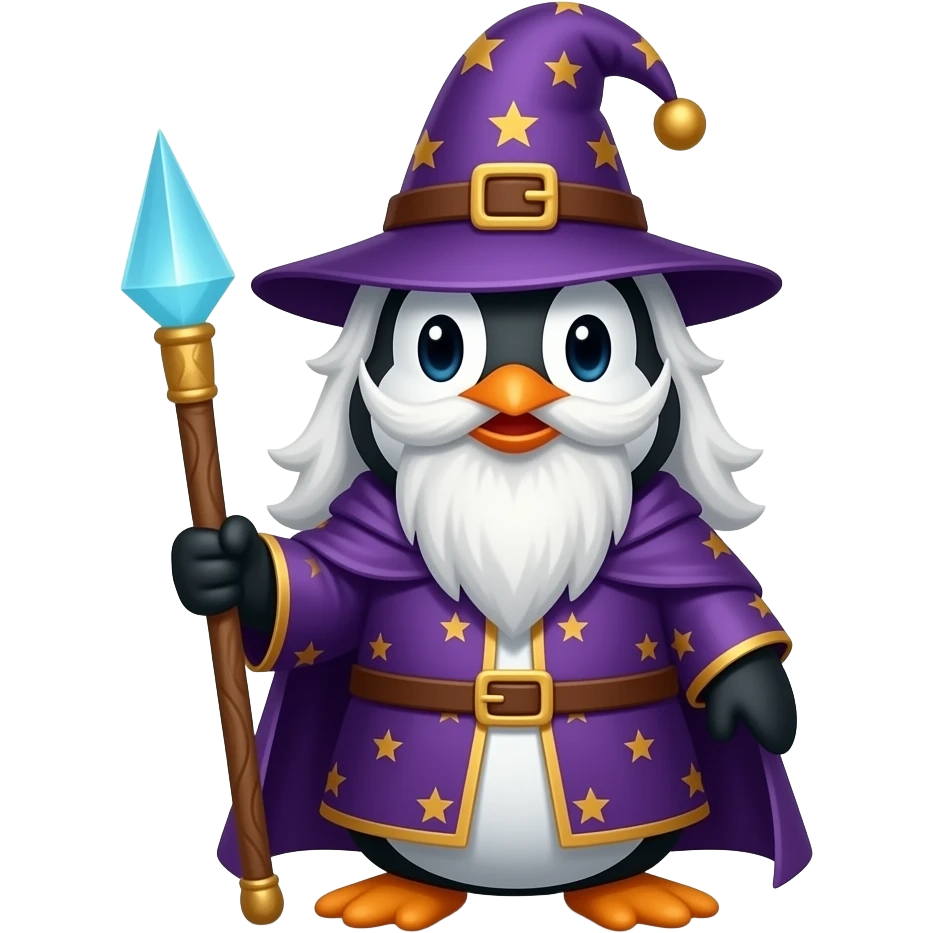 Penguin Wizard emoji