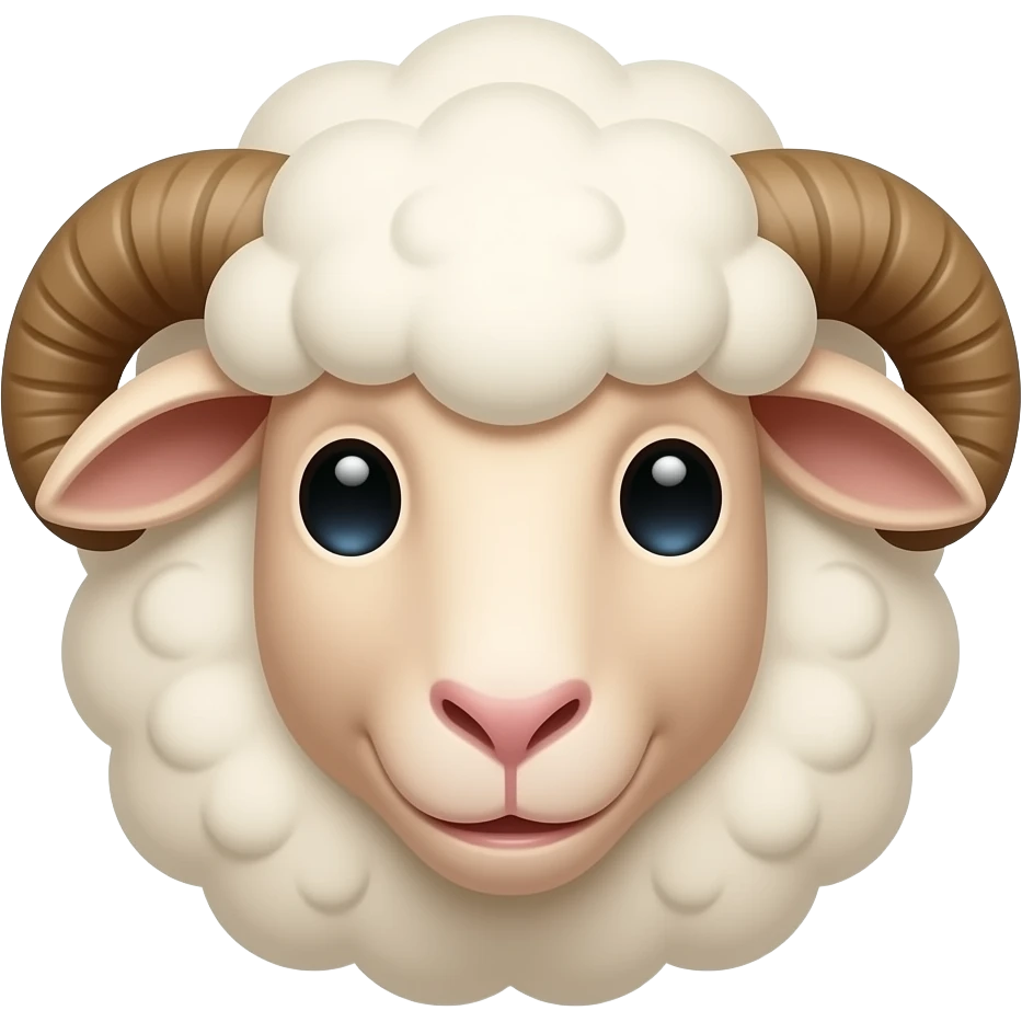 Sheep emoji face emoji