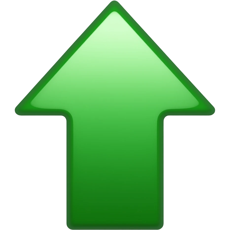 Green Up arrow emoji