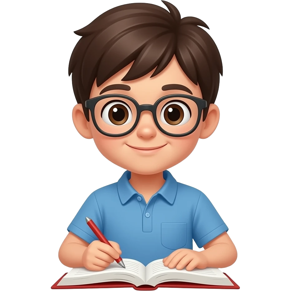 chico estudiando emoji