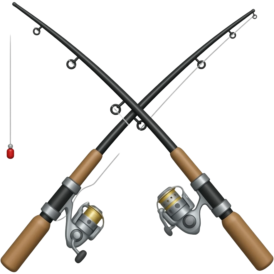 cartoonish style fishing rod game assert emoji