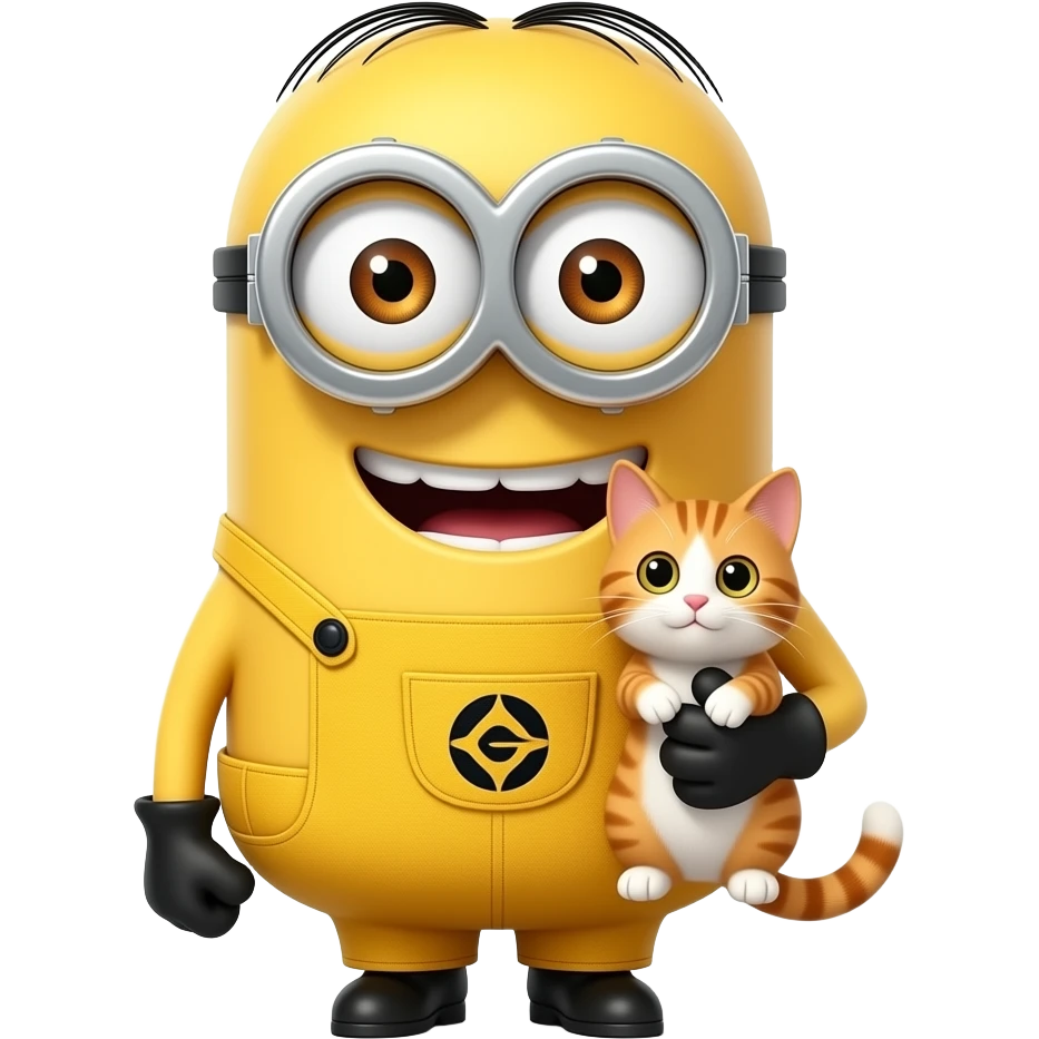 Minion with cat emoji