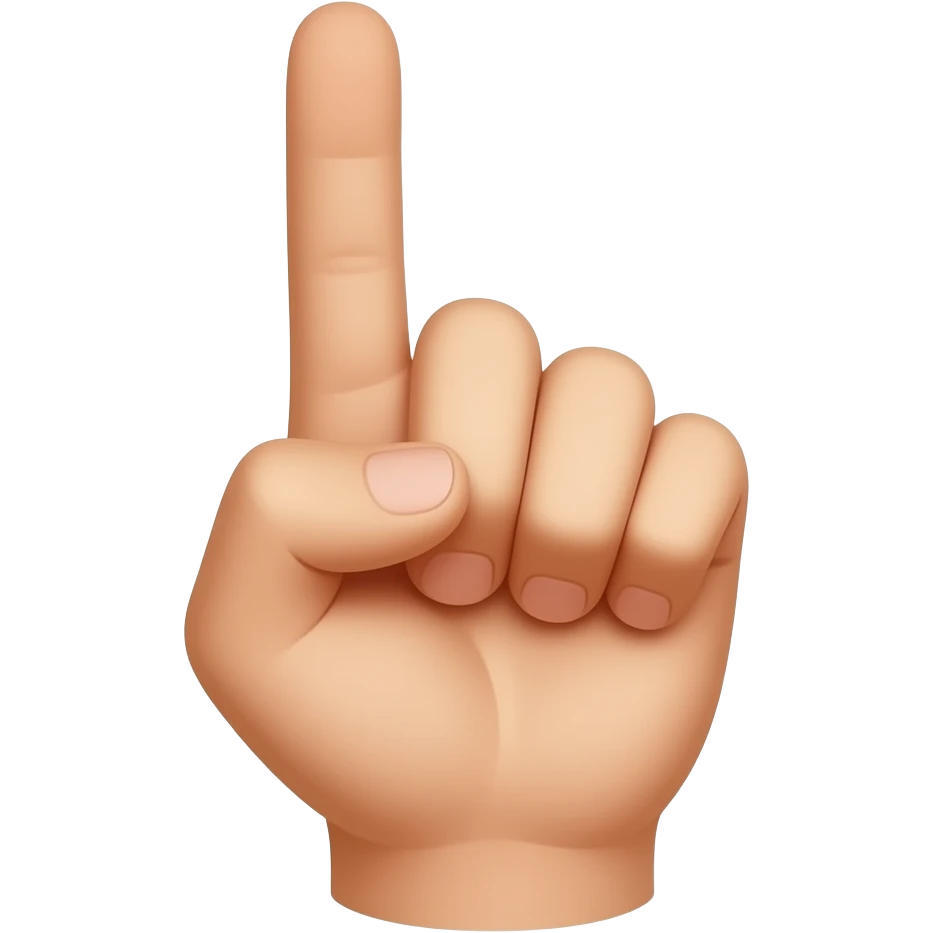 er and index finger only up emoji