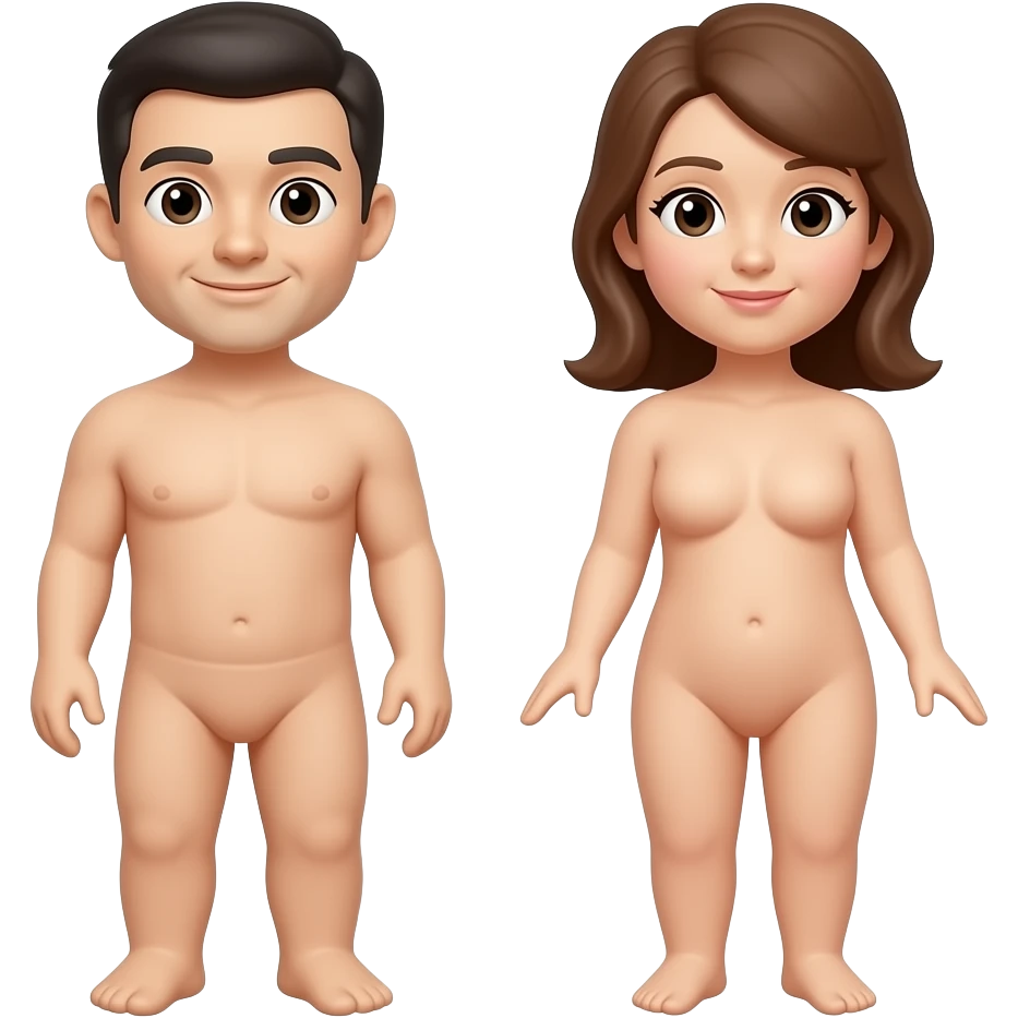 Create a emoji that both men and women is in nude emoji