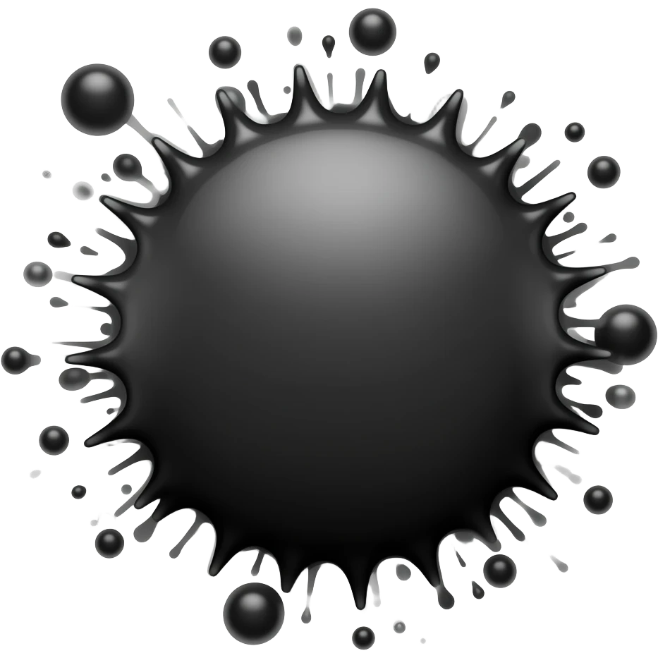 black splash emoji