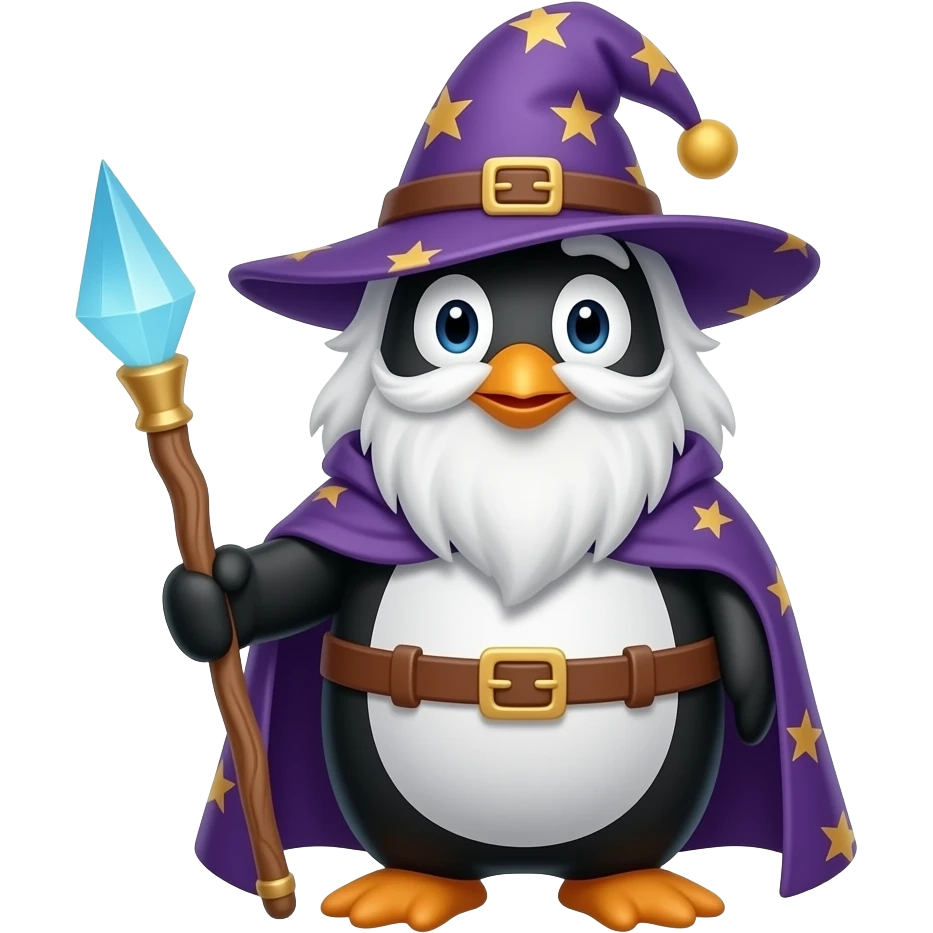 Penguin Wizard emoji
