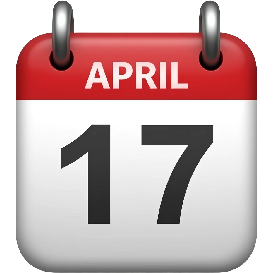 17 april calendar emoji