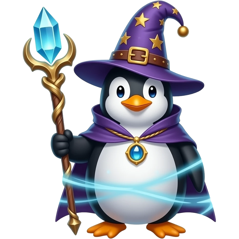 Penguin Wizard emoji