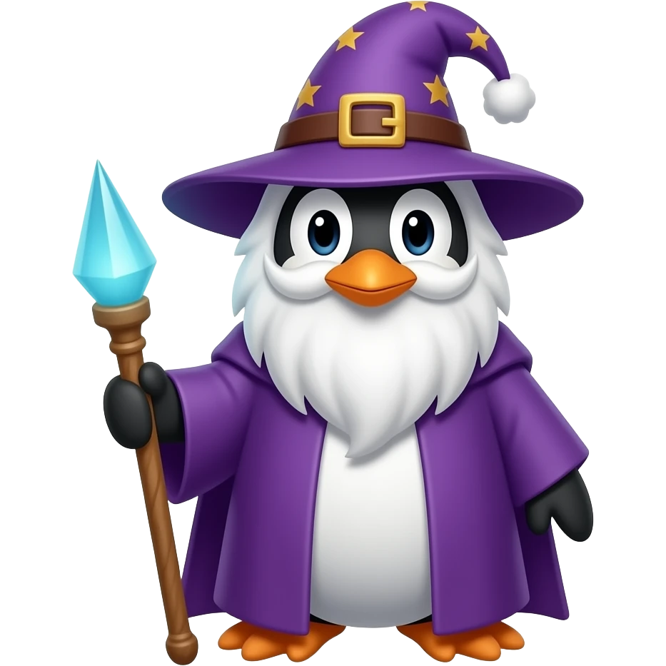 Penguin Wizard emoji