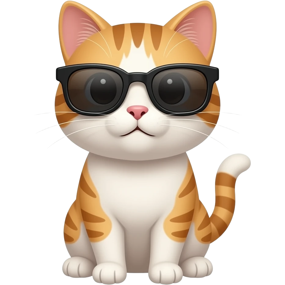 Cat wearing sunglasses emoji