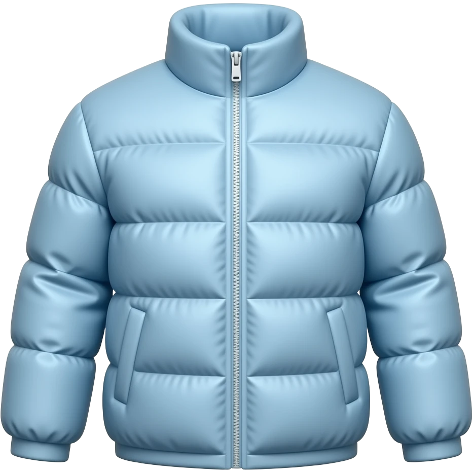 light blue puffer jacket emoji