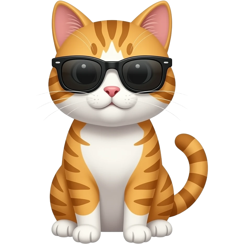 Cat wearing sunglasses emoji