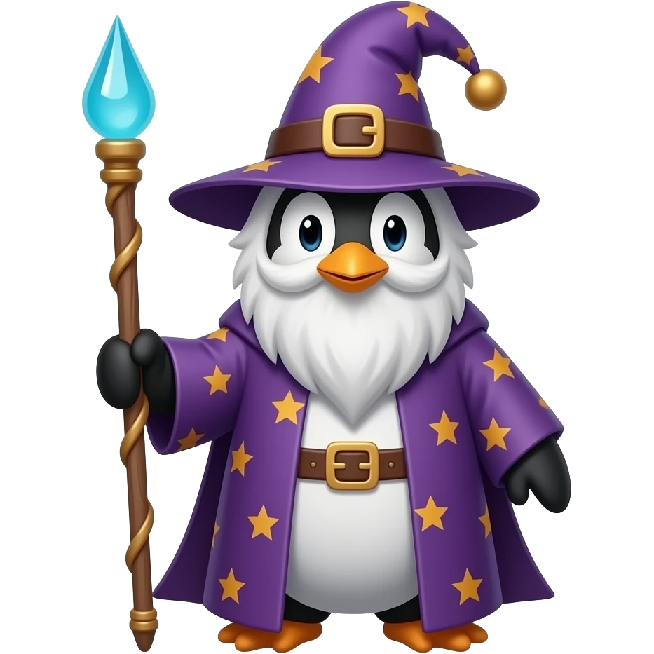 Penguin Wizard emoji